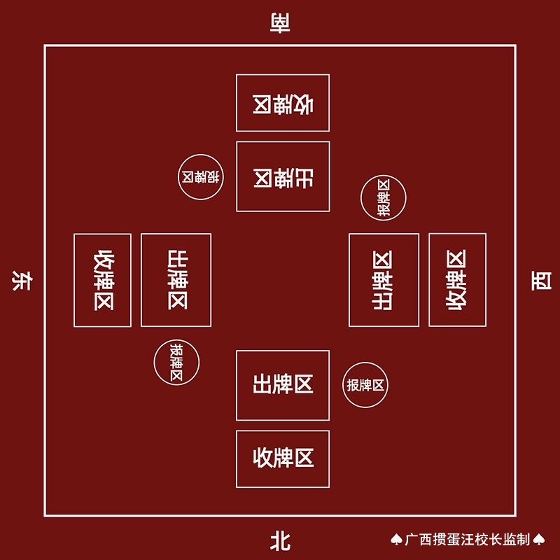 掼蛋比赛专用桌垫-红色