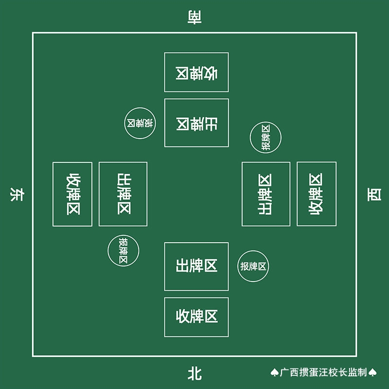 掼蛋比赛专用桌垫-绿色