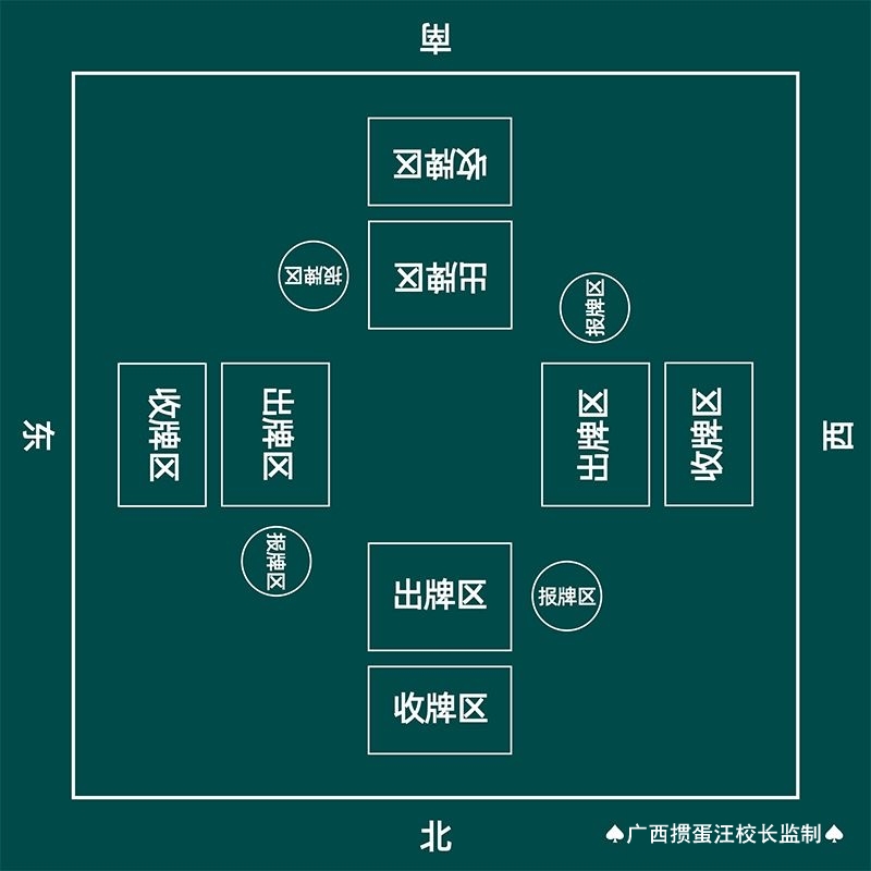 掼蛋比赛专用桌垫-墨绿
